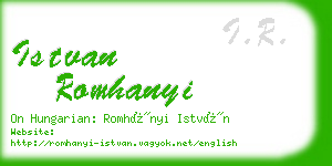 istvan romhanyi business card